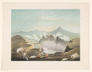Guntur vulkán Nyugat-Jáván Gunong Guntur (cím a tárgyon) Atlas a Java működéséhez (sorozat címe az objektumon) A Jáva című műhöz tartozó tizenegy festői kilátást tartalmazó lemezatlasz, annak formája, növényzete és belső felépítése (t sorozat alkotó: Frans Wilhelm Junghuhn