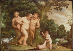 The Drunken Silenus (olaj a panelen)