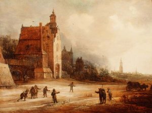 Katonák tekecsel az úton, Breda túl alkotó: Frans de Momper