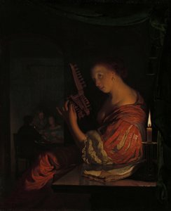 Teorbóra szavazó nő alkotó: Frans van Mieris (I)