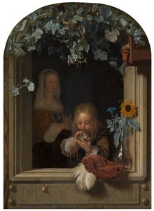 Egy fiú, aki buborékokat fúj, 1663