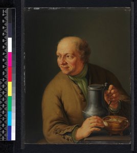 Ember tankarddal, 1739 alkotó: Frans van Mieris