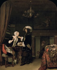 Cavalier a boltban, 1660