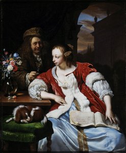 A félbeszakított dal: a művész és felesége portréja, 1671.