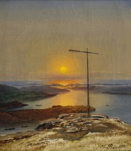 Kilátás a bergeni Sandviksfjellet felől alkotó: Frants Diderik Boe