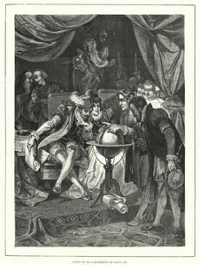 Kolumbusz Kristóf a spanyolországi Santa Fe-i táborban alkotó: Franz (after) Kollarz