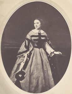 [Női portré, álló, balra nézve], 1850-60-as évek.