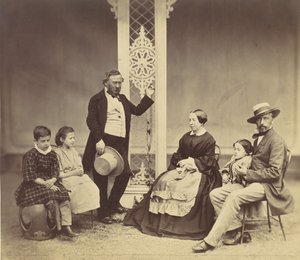 [Hat ember csoportportréja], 1850-60-as évek.