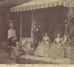 [Az Antoine és Höusermann család csoportportréja], 1850-60-as évek.
