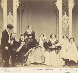 [Az Antoine és Höusermann család csoportportréja], 1850-60-as évek.