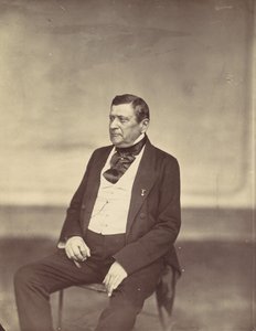 [Ülő férfi fehér mellényben és sötét kabátban], 1850-60-as évek.