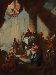 Tanulmány a "Krisztus bemutatása a templomban" című képhez (Szent Ulrich, Bécs), 1750 körül (olaj, vászon). alkotó: Franz Anton Maulbertsch