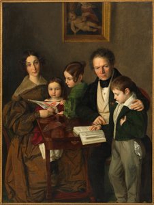 A zeneszerző Johann Baptist Gänsbacher 1778-1844 és családja, 1838 körül. alkotó: Franz Anton Stecher