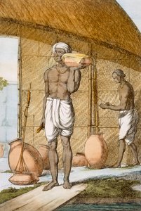 Butter-man, "A hinduk, avagy viselkedésük, jelmezeik és szertartásaik leírása", 1808-1812 körül (színes rézkarc)
