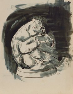 Ülő malajziai medve alkotó: Franz Barwig d. Ä.