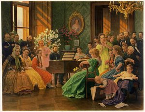 Bedrich Smetana baráti körben 1865-ben, 1923-ban.
