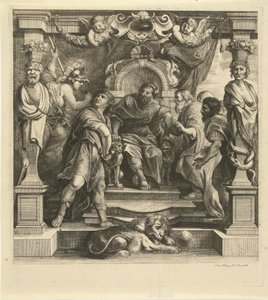 Akhilleusz csavarja Agamemnonnal Achilles története (sorozat címe) alkotó: Franz Ertinger