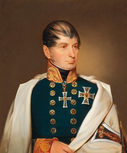 Maximilian József osztrák-észtei főherceg 1782-1863, mint a Német Lovagrend nagymestere.