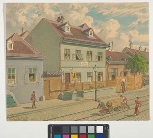 19. kerület, Gymnasiumstraße 87. - Josef Lanner lakó- és halálozási háza alkotó: Franz Gerasch