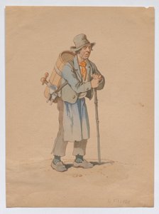 Egy utcai árusokat ábrázoló sorozatból: Ecetárus alkotó: Franz Gerasch