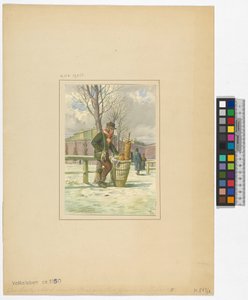 Bretzelbäck [perecárus] a Franzenstor előtt, a Glacis-nál