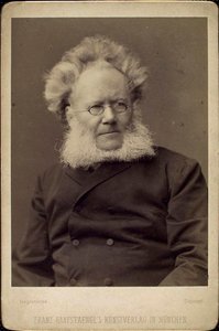 Henrik Ibsen norvég drámaíró és költő, 19. század vége vagy 20. század eleje.