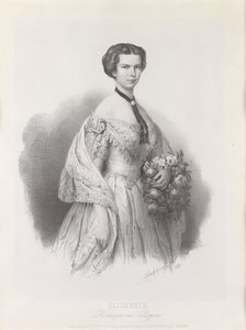 Erzsébet osztrák császárné portréja, 1853.