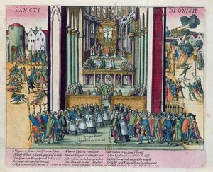 Henrik elítélése és katolicizmusra való áttérés St. Denisben 1593. július 15-én alkotó: Franz Hogenberg