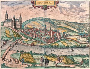 Arnsberg, Németország (metszet alkotó: Franz Hogenberg