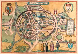 Canterbury, Anglia (metszet alkotó: Franz Hogenberg