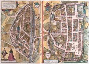 Chartres és Chateaudun, Franciaország (metszet alkotó: Franz Hogenberg