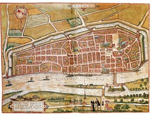 Bréma térképe (metszet alkotó: Franz Hogenberg