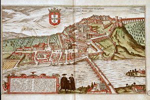 Coimbra térképe (metszet alkotó: Franz Hogenberg