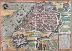Antwerpen térképe alkotó: Franz Hogenberg