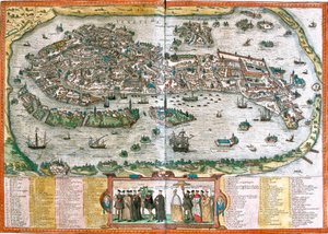 Velence terve (Velence), Olaszország (rézkarc alkotó: Franz Hogenberg