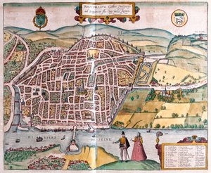 Rouen - Franciaország (metszet alkotó: Franz Hogenberg