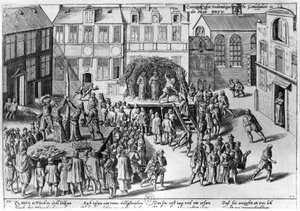 Brugge-i cövek Fernando Alvarez de Toledo (1508-82) Alba hercege kormánya alatt alkotó: Franz Hogenberg