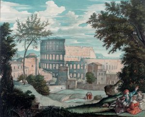 A Colosseum romantikus figurákkal