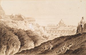 Hofburg várárokkal, várkapuval és híddal