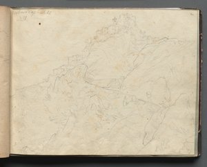 Album Róma és környéke kilátással, Tájtanulmányok, 04a oldal: Cervera. alkotó: Franz Johann Heinrich Nadorp