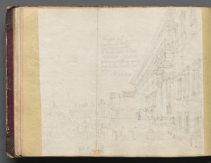 Album Róma és környéke panorámával, Tájtanulmányok, 15b. oldal: Római építészeti nézet alkotó: Franz Johann Heinrich Nadorp