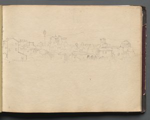 Album Róma és környéke panorámával, Tájtanulmányok, 16a. oldal: Római nézet. alkotó: Franz Johann Heinrich Nadorp
