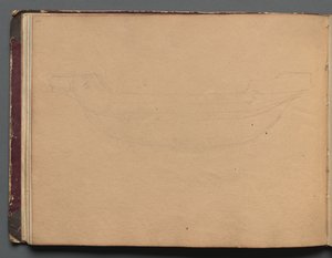 Album Róma és környéke kilátással, Tájtanulmányok, 19b. oldal: Hajóvázlat. alkotó: Franz Johann Heinrich Nadorp
