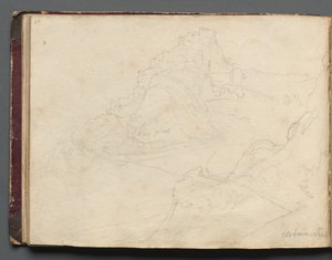 Album Róma és környéke kilátásaival, Tájtanulmányok, 20b. oldal: Cervera. alkotó: Franz Johann Heinrich Nadorp
