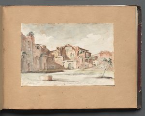 Album Róma és környéke kilátással, Tájtanulmányok, 22a oldal: "Terme di Diocleziano, Róma"