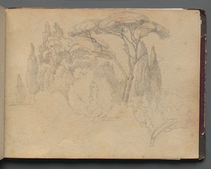 Album Róma és környéke kilátással, Tájtanulmányok, 29a. oldal: Tájtanulmány