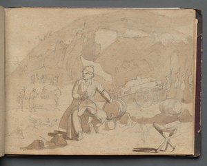Album Róma és környéke panorámával, Tájtanulmányok, 39a. oldal: Ábra a tájban alkotó: Franz Johann Heinrich Nadorp