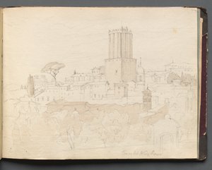 Album Róma és környéke kilátással, Tájtanulmányok, 47a. oldal: "Torre del Nero, Róma"