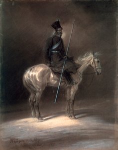Kozák lóháton, 1837. alkotó: Franz Krüger