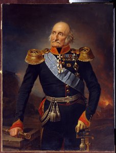 Comte Louis Adolphe Pierre zu Sayn Wittgenstein marsall (1769-1843) portréja. (Sayn Wittgenstein Ludwigsburg gróf Ludwig Adolf Peter tábornagy portréja). Franz Kruger (1797-1857) festménye, olaj, vászon alkotó: Franz Krüger